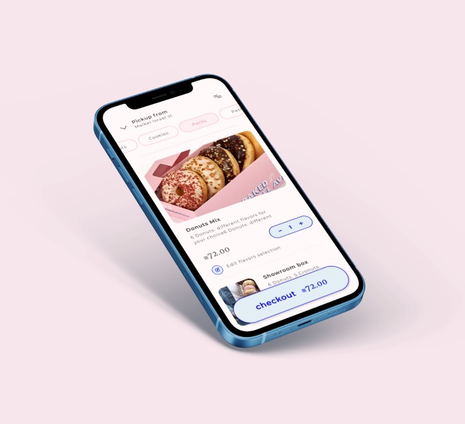 A mobile device that displays the Showroom website